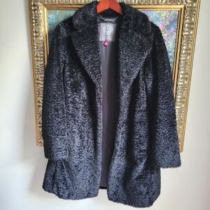 Black Faux Fur Coat